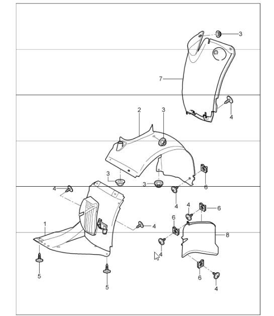 Diagram 801-75 Porsche 996 C2 3.4L 1997-08/01 Carrozzeria