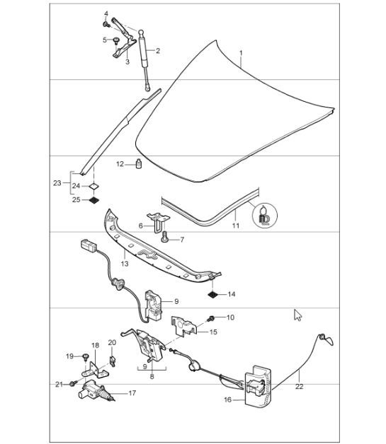 Diagram 803-00 Porsche 卡宴 3.2L V6 2003 年>>  车身