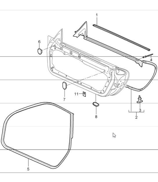 Diagram 804-10 Porsche Cayenne Turbo V8 4.8L Benzina 500 CV Carrozzeria