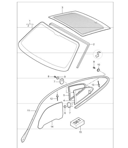 Diagram 805-00 Porsche Cayman 718 (982) 2017>> Carrozzeria