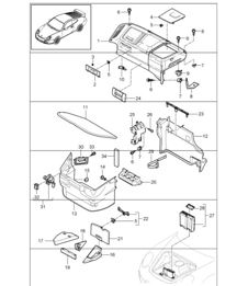 luggage compartment front 997 GT3 UPTO 2009