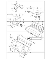 linings rear 997 GT3 2007-11