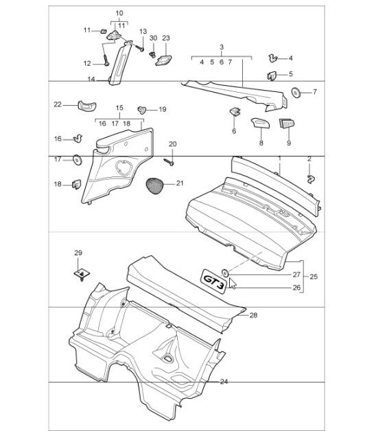Diagram 807-05 Porsche 卡宴 9PA (955) 2003-2006  车身