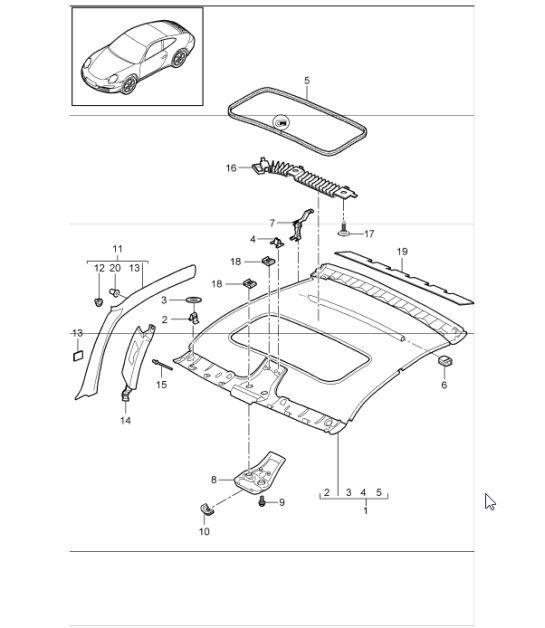 Diagram 807-08 Porsche 911Turbo 3.3L 1978-89 Carrozzeria