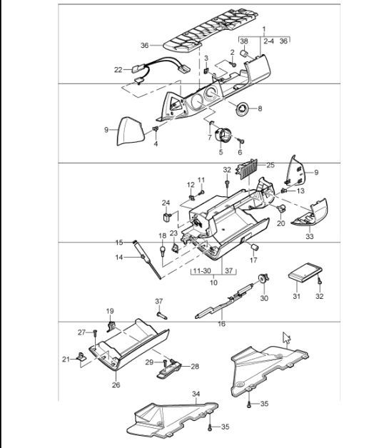 Diagram 809-03 Porsche 911/912 (1965-1989) Carrosserie