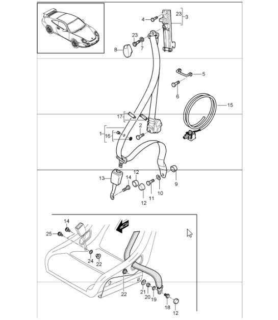 Diagram 812-00 Porsche 911/912 (1965-1989) Carrosserie
