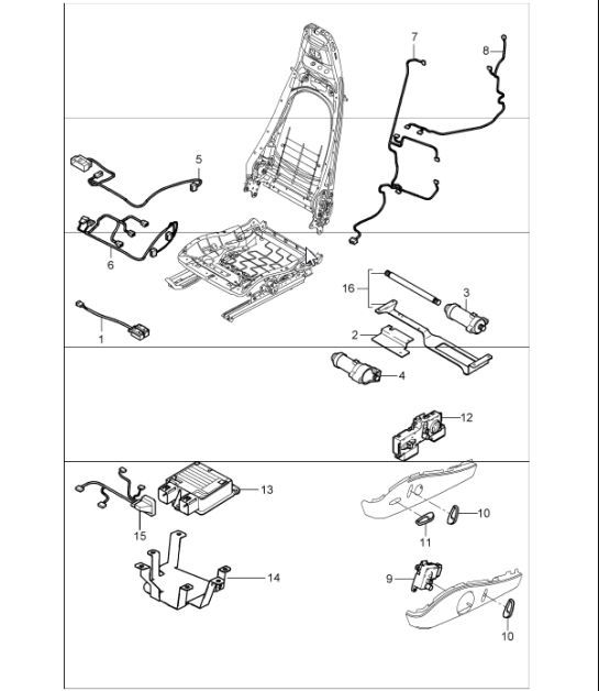 Diagram 817-60 Porsche 997 (911) MK1 2005-2008 Carrosserie