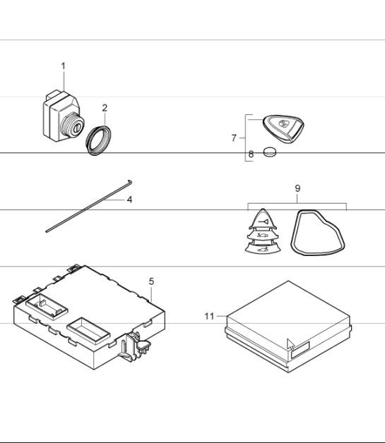 Diagram 901-04 Porsche 997（911）MK1 2005-2008 电子设备