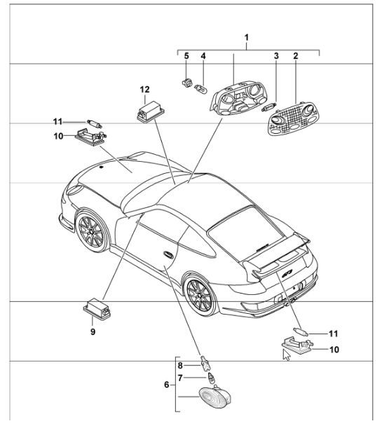 Diagram 903-04 Porsche Cayenne MK1 (955) 2003-2006 Équipement électrique
