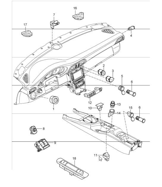Diagram 903-05 Porsche Cayenne MK2 (957) 2007-2010 Équipement électrique