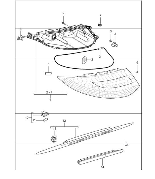 Diagram 905-06 Porsche 991 (911) MK2 2016-2018 Équipement électrique