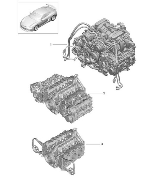 Diagram 101-000 Porsche 996 (911) (1997-2005) Engine