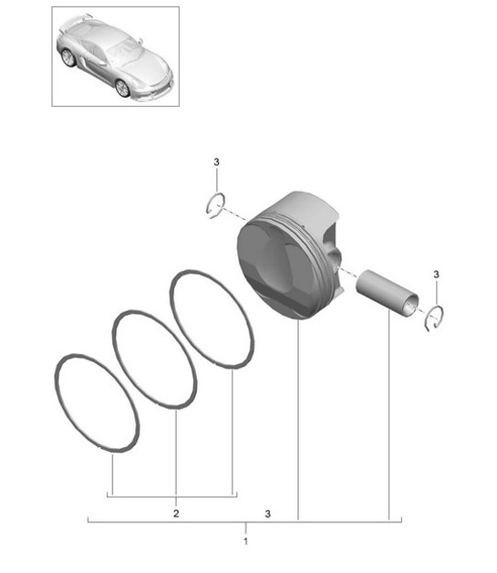 Diagram 102-005 Porsche Boxster 986/987/981 (1997-2016) Engine