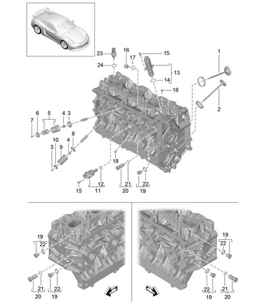 Diagram 103-005 Porsche 964 (911) C2 1989-93 Moteur