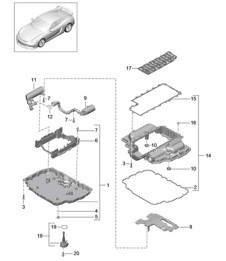 Oil sump 981 Cayman GT4 2016