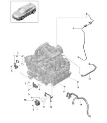 Caja cárter / Purga / Ventilación depósito / Bomba de vacío 981C Cayman GT4 2016