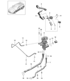 Aansluiting / Waterleiding / Bediening / Waterkoeling 981C Cayman GT4 2016