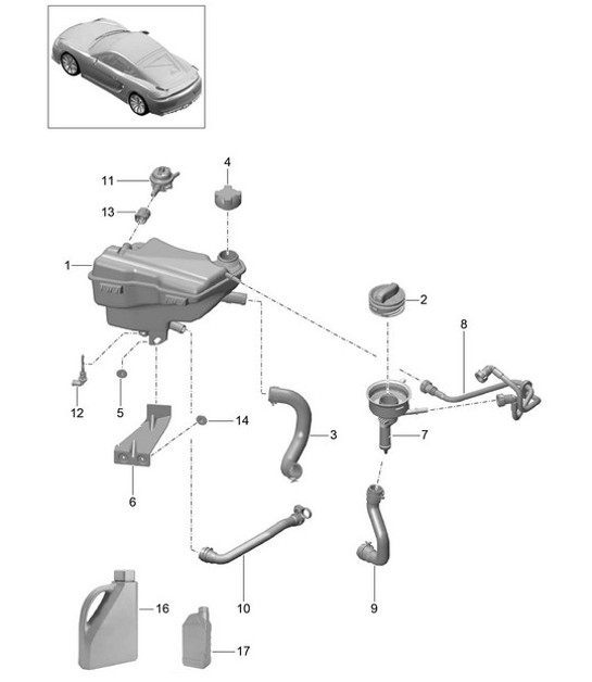 Diagram 105-020 Porsche 卡宴 Turbo 4.5L 2003>> 引擎