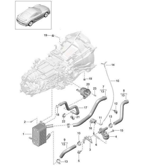 Diagram 302-015 Porsche 968 Sport 3.0L 1994-95 Transmission