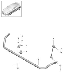 Anti-roll bar 981C Cayman GT4 2016