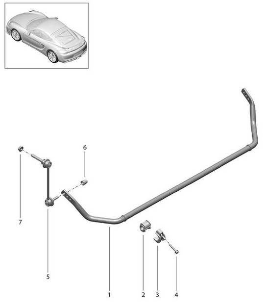 Diagram 501-003 Porsche 997 TURBO 2007年>> 后轴