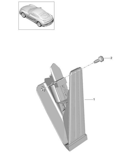 Diagram 702-010 Porsche 开曼718C(982C)2017>> 手柄系统、踏板组 
