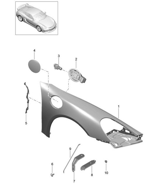 Diagram 801-040 Porsche Carrera GT (2003-2006) 