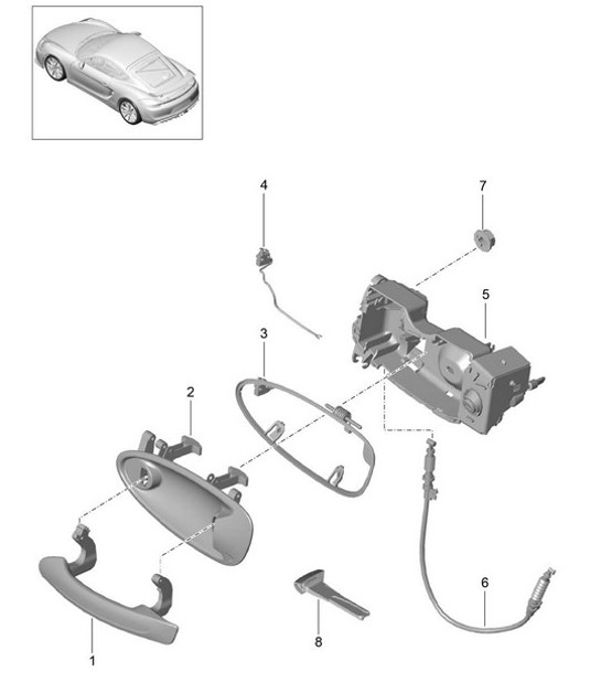 Diagram 804-020 Porsche Panamera S V8 4.8L Carrosserie