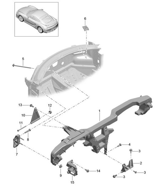 Diagram 809-015 Porsche Macan (95B) MK1 (2014-2018) Body
