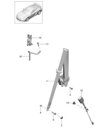 Seat belt  981C Cayman GT4 2016