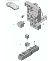 Zentralelektrik / Gepäckraum - HINTEN - 981C Cayman GT4 2016