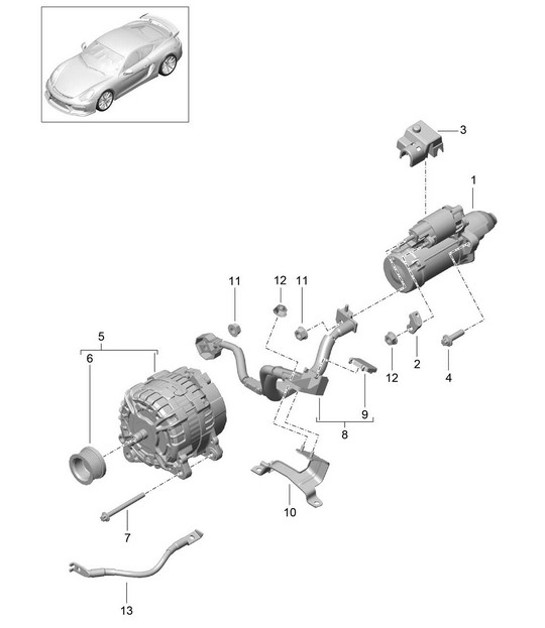 Diagram 902-005 Porsche 993 (911) (1994-1998) Electrical equipment