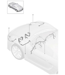 Kabelbomen dashboard / Trim / Afdekking / Stuur / Vooras 981C Cayman GT4 2016
