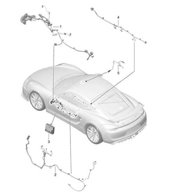 Diagram 902-015 Porsche 996 (911) (1997-2005) Équipement électrique