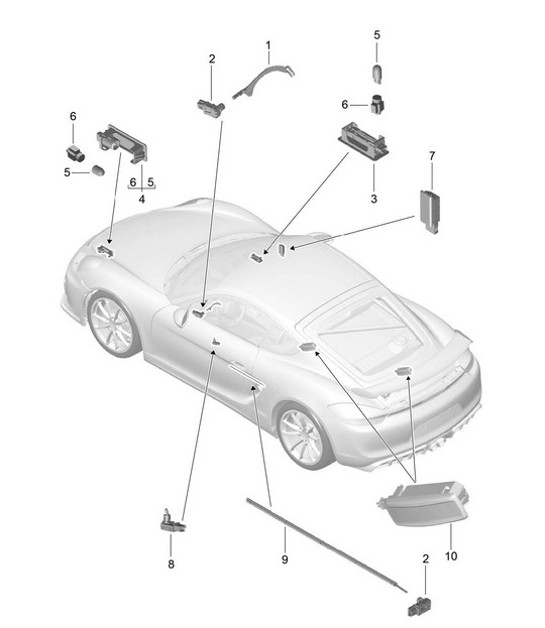 Diagram 903-004 Porsche 992 Targa 4S 3.0L 