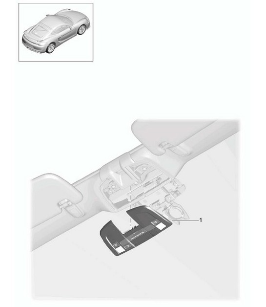 Console / Toit 981C Cayman GT4 2016