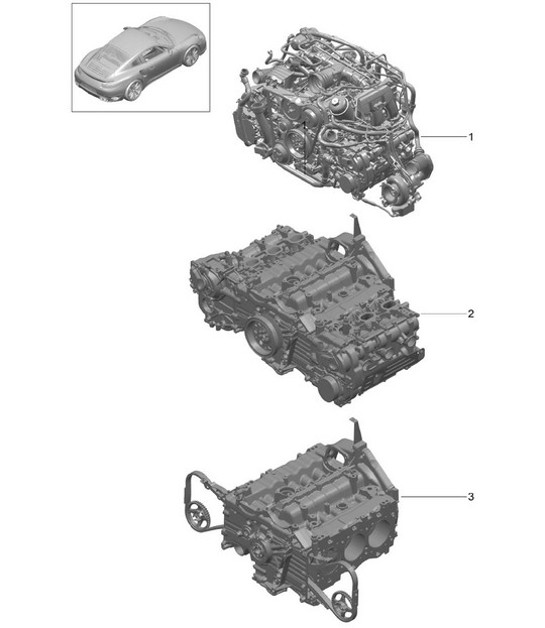 Diagram 101-000 Porsche 911 和 912（1965-1989） 引擎