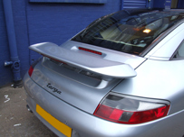 Porsche 996 with Silver spoiler