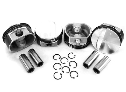 Flat top piston set, 24mm pin. Porsche 914 - VW103T4S71P, VW104T4S71P