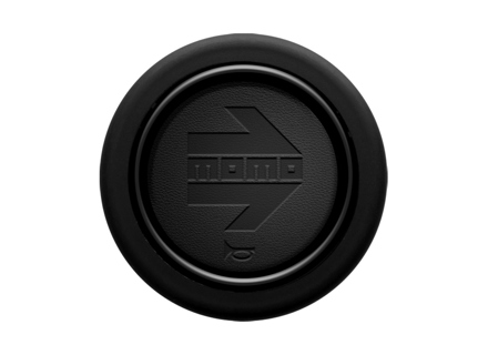 MOMO Standaard claxonknop 2 Contact - Zwart lederen pijl in reliëf - HOARW10LEABKR, M22135311115