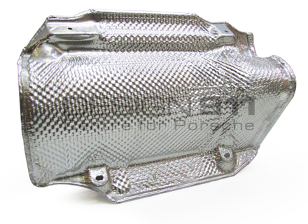 Hintere Stoßstangenhalterung / Hitzeschild. Porsche 996 Turbo - 99650547703, 99650547803