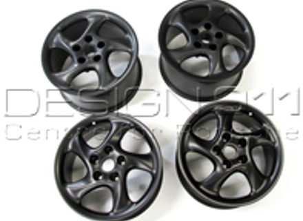 18' Style 930 BLACK. Turbo Cup 3 Alloy wheels for Porsche Cars - 930018B