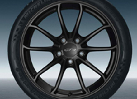 20' GT4 Alloy Wheels in Black (satin-gloss). Original Porsche - 98104460301
