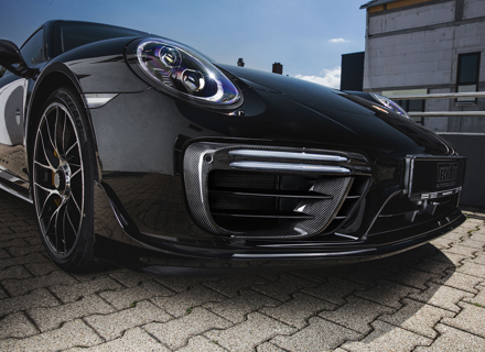 TechArt carbon fibre front bumper grille airblades. Porsche 991.2 turbo - 091.121.197.009G, 091.121.197.009