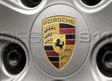 Copricerchi con stemma colorato per Porsche 718 Boxster / Cayman (Set di 4) - 00004460728, 00004460521