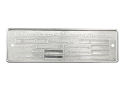 Targhetta identificativa telaio. Porsche 911 1974-80 - 91170110111