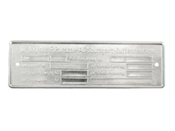 Targhetta identificativa telaio. Porsche 911 1974-80 - 91170110111