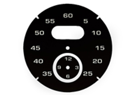 运动计时仪表盘，黑色。保时捷 997 / 991 / Boxster / Cayman / Panamera - 97641997021 - F97 641 997 021, F97641997021