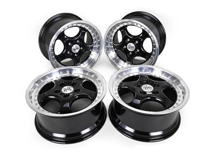 18" KT2 lichtmetalen velgen met gespleten velglook - zwarte afwerking Porsche PCD5/130