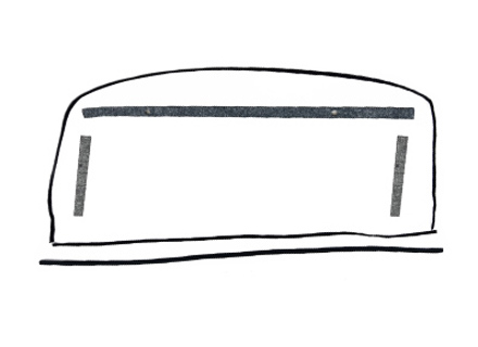 Sunroof seal and felt kit genuine. Porsche 911 / 964 / 993 - 91156419300, 91156419100, 90156490505, 91156440901, 91156440900